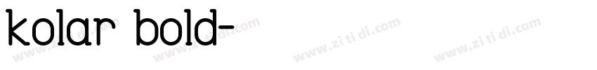 kolar bold字体转换